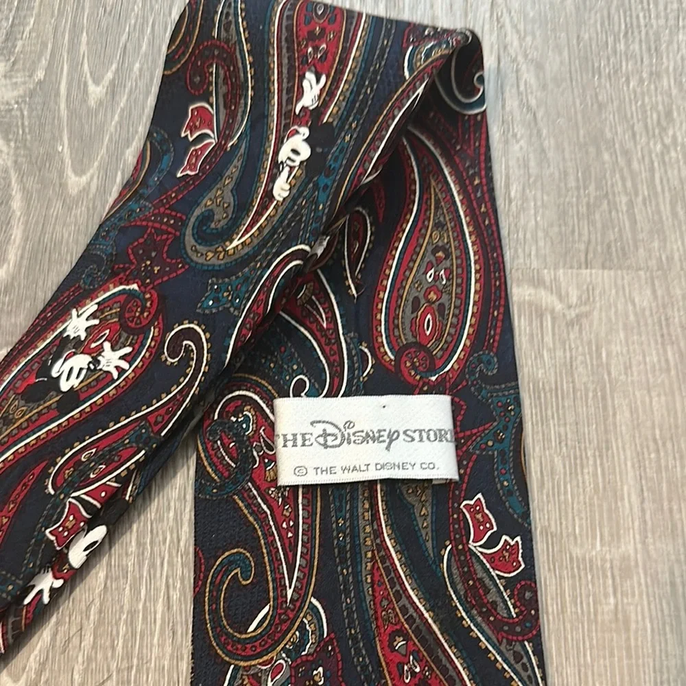 The Disney Store Men’s Mickey Mouse Paisley Patterned Fun Elegant Silk Tie‎